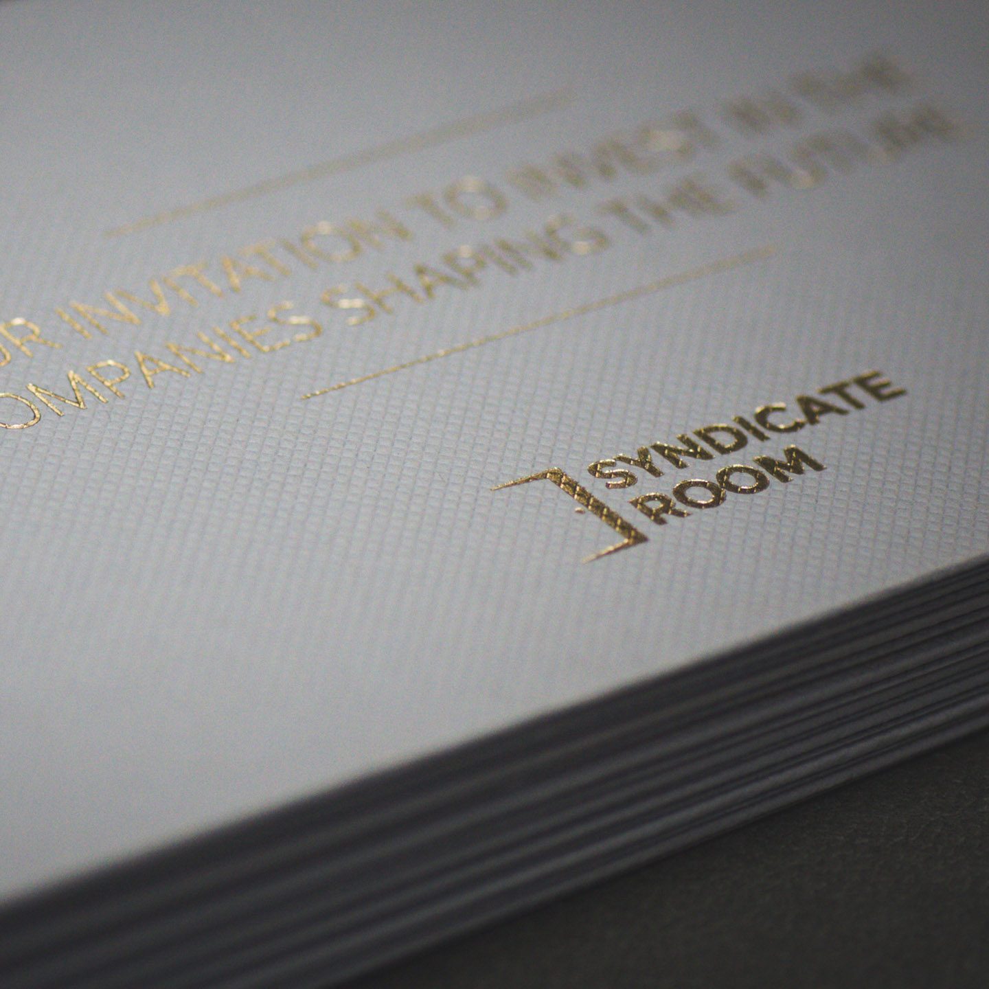 Business card with gold foil